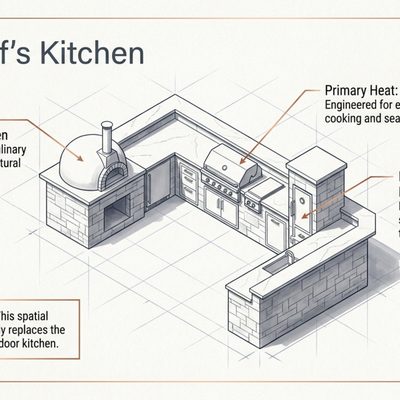 The Chef's Kitchen: Grill, Pizza Oven, and Smoker in One Austin Build